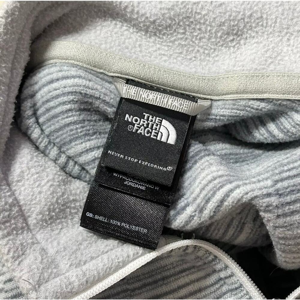The North Face Glacier 1/4 Zip Mock Neck Medium Gray Fleece Pullover Jacket - Picture 7 of 16